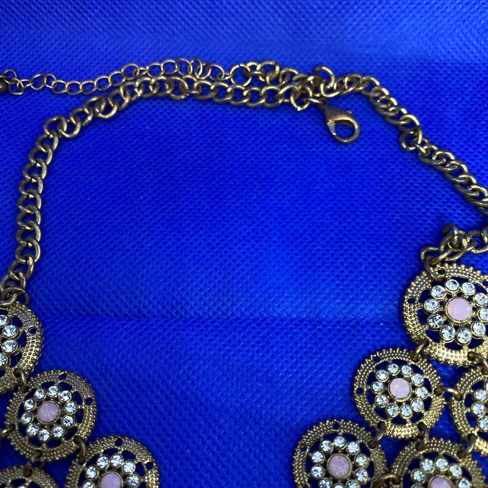 Goldstone Statement Necklace - image 4